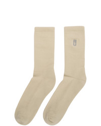 AFFIX Off White Long Socks