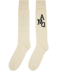Alexander McQueen Off White Monogram Socks