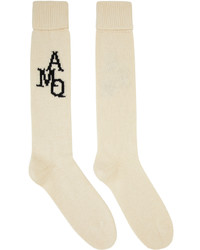 Alexander McQueen Off White Monogram Socks