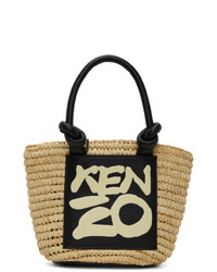 Kenzo Beige Mini Kopakabana Basket Bag