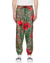 Dolce & Gabbana Multicolor Poppy Ocelot Lounge Pants