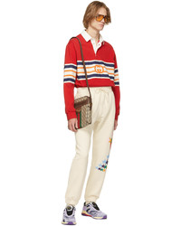 Gucci Off White Graphic Print Lounge Pants