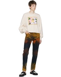 Eckhaus Latta Beige Printed Sweatshirt