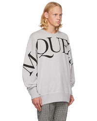 Alexander McQueen Gray Printed Sweatshirt