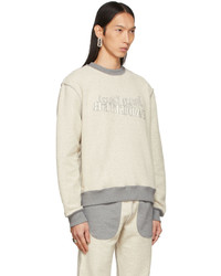 Jean Paul Gaultier Off White Grey Inside Out Sweatshirt