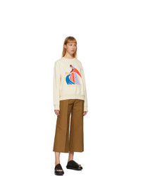 Lanvin Off White Mother And Child Sweatshirt