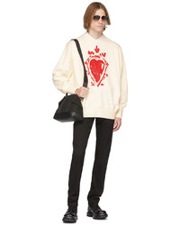 Alexander McQueen Off White Painted Heart Sweatshirt