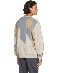 McQ Off White Patchwork Sweater