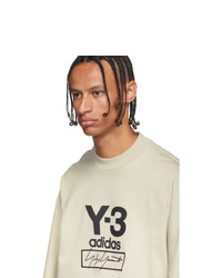 Y-3 Off White Stacked Logo Sweatshirt