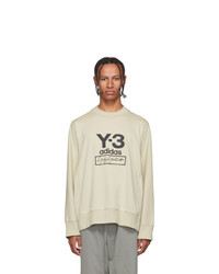 Y-3 Off White Stacked Logo Sweatshirt