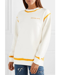 Eckhaus Latta Two Tone Cotton Jersey Sweatshirt