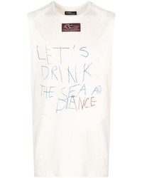 Raf Simons Slogan Print Cotton Vest