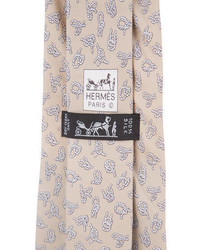 Hermes Herms Silk Rope Print Tie