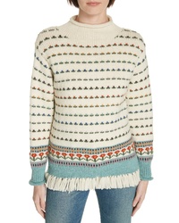 Tory Burch Floral Jacquard Sweater
