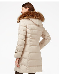 Calvin Klein Faux Fur Trim Down Puffer Coat
