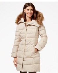 Calvin Klein Faux Fur Trim Down Puffer Coat