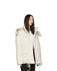 Helmut Lang Off White Down Puffer Jacket