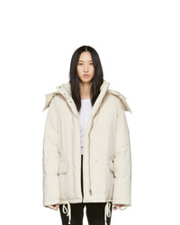 Helmut Lang Off White Down Puffer Jacket
