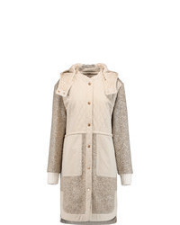 See by Chloe See By Chlo Quilted Cotton And Wool Blend Boucl Hooded Coat