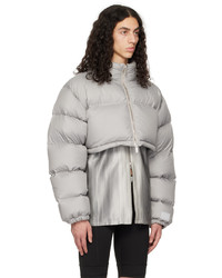 VTMNTS Gray Cropped Down Jacket
