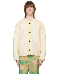 Oamc Off White Quilted Jacket