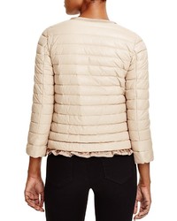 Moncler Ombrine Quilted Leather Down Jacket