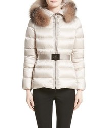 Moncler Tatie Down Puffer Coat With Removable Genuine Fox