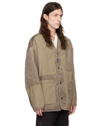 Izzue Taupe Quilted Jacket