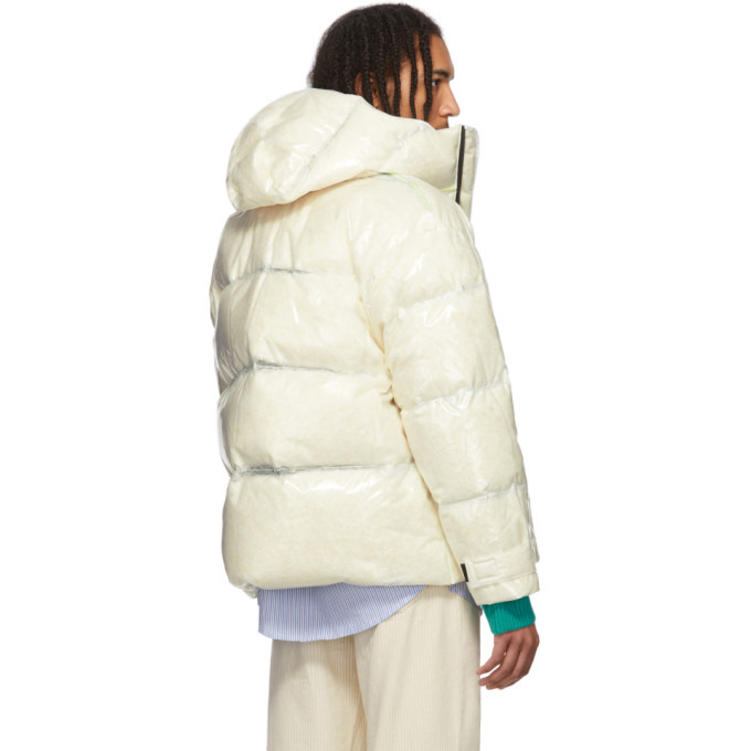 ADER error Transparent Puffer Jacket in White