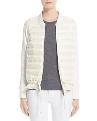 Moncler Maglia Quilted Down Front Tricot Bomber