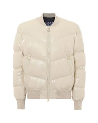Diesel Sten Quilted Bomber Jacket In Stone At Nordstrom