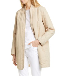 Eileen Fisher Quilted Long Jacket