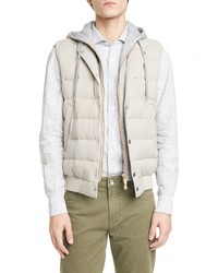 Eleventy Slim Fit Hooded Quilted Vest