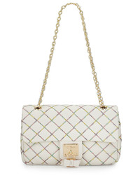 Betsey Johnson Cotton Candy Quilted Shoulder Bag Cream