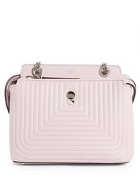 Fendi Dotcom Click Quilted Leather Shoulder Bag Pink