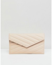 ASOS DESIGN Quilted Clutch Bag In Water Based Pu