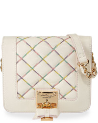 Betsey Johnson Cotton Candy Quilted Crossbody Bag Cream