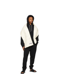 Jil Sander Off White Down Quilted Scarf