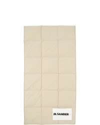 Jil Sander Taupe Down Quilted Scarf