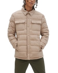 NOIZE Quilted Water Resistant Puffer Shirt Jacket