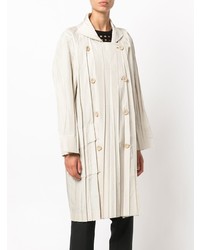 Issey Miyake Vintage Pleated Double Breasted Raincoat
