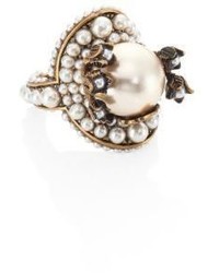 Gucci Faux Pearl Flower Ring