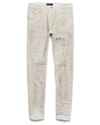PURPLE Bandana Patch Pocket Straight Leg Jeans In Bandana Print Patch