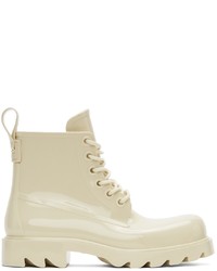 Beige Rubber Casual Boots
