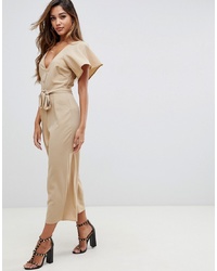 ASOS DESIGN Tea Jumpsuit With Button Front And
