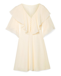 Chloé Ruffled Silk De Chine Mini Dress