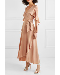 Diane von Furstenberg Isla Ruffled Silk De Chine Wrap Dress