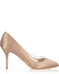 Charlotte Olympia Party Pvc Trimmed Satin Pumps
