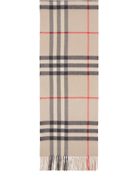 Burberry Beige Cashmere Giant Icon Scarf