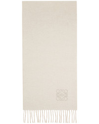 Loewe Beige Off White Cashmere Bicolor Scarf
